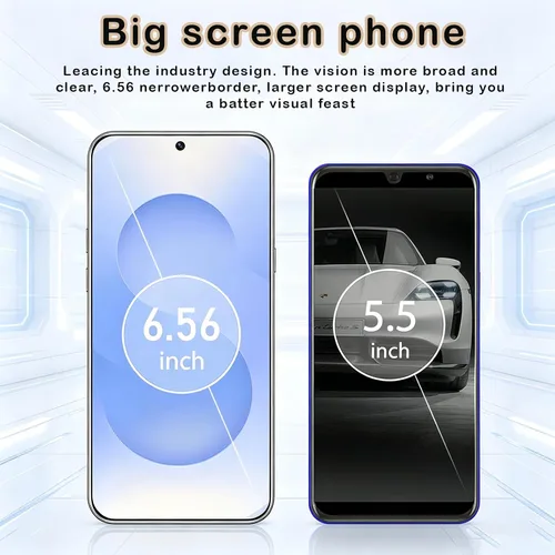 Vista 3 de Teléfono desbloqueado C25 Ultra 6.5" FHD, Android 14 Teléfono Negro