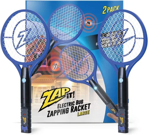 Vista 14 de Paquete de 2 raquetas eléctricas matamoscas y exterminador de mosquitos de ZAP IT! - Raqueta eléctrica exterminadora de insectos de alta potencia