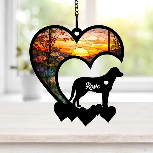 Vista 35 de NAZENTI Atrapasoles personalizado de sabueso afgano, adorno conmemorativo personalizado para la pérdida de mascotas, regalo de condolencia