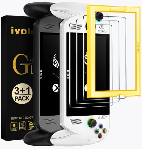 Vista 10 de ivoler Paquete de 3 protectores de pantalla grabados antirreflejos para ASUS ROG Xbox Ally/ROG Xbox Ally X Handheld 2025, vidrio templado