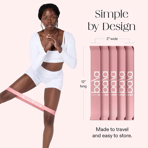 Vista 5 de Bala Booty Bands Resistance Bands for Women & Men - Elastic Exercise Bands for Working Out - Wrist, Ankle, Legs & Booty Bands - Workout Resistance