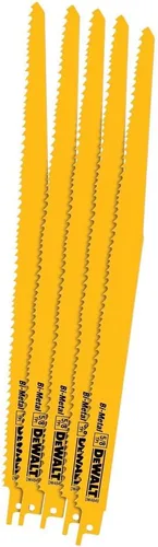 Vista 9 de DEWALT Hojas de sierra recíproca, parte trasera cónica, 6 pulgadas, 3 TPI, paquete de 5 (DW4801)