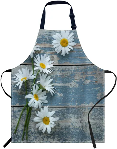 Vista 17 de oFloral Delantal de campo de fútbol americano y pelota, unisex, ajustable, delantal de chef de cocina, delantal para mujeres y hombres para cocina