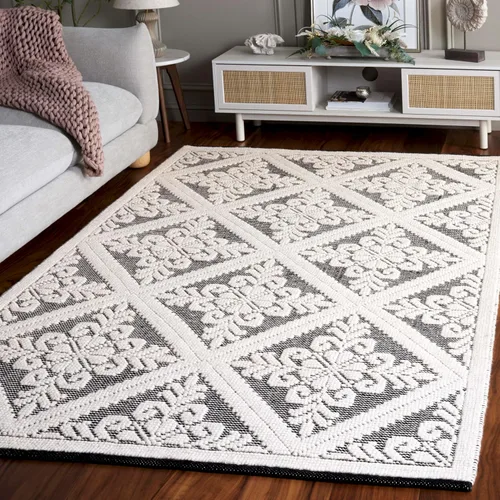 Vista 15 de SAFAVIEH Vermont Collection - Alfombra decorativa de 2 pies 3 pulgadas x 4 pies, color marfil, lana hecha a mano, ideal para zonas de alto tráfico