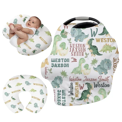 Vista 13 de Funda de asiento de automóvil personalizada para bebés, cubierta multiusos para asiento de automóvil con nombre, fundas de asiento de automóvil