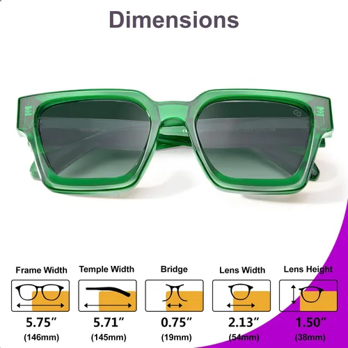 Vista 7 de VISOONE Fashion 100% UV400 Protection Rectangle TR90 Y2K Sunglasses Accessories for Women Men RIVER