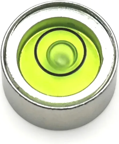 Vista 10 de Mini metal universal horizontal burbuja nivel de agua equilibrio nivel burbuja redondo 0.512x0.276 in (blanco plateado)