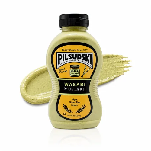Vista 9 de Pilsudski's Brand Mustard - Botella exprimible de 12 onzas, condimentos perfectos para cualquier plato (12 onzas líquidas (paquete de 4), Mustard