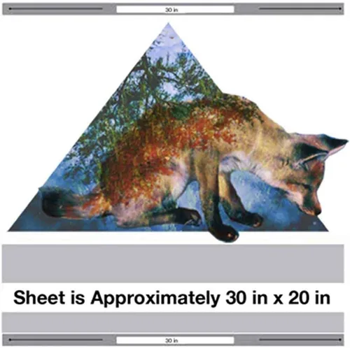 Vista 2 de Reflectante Fox calcomanía decorativo para pared – Doble la Exposición Fox calcomanía decorativo para pared por chromantics