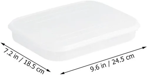 Vista 2 de Kichvoe Bacon Keeper - Recipientes de plástico para almacenamiento de alimentos con tapas, contenedor de preparación de comidas para refrigeradores