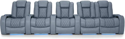 Vista 34 de Seatcraft Asiento de cine en casa Diamante Marrón Reclinable Individual