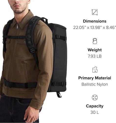 Vista 7 de TUMI - Mochila Alpha Bravo Endurance, Azul marino medianochecaqui, Classic