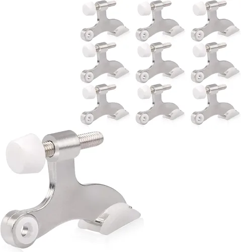 Vista 19 de HOMOTEK Paquete de 3 Topes de Puerta de Latón Antiguo con Pasador de Bisagra, Tope de Puerta Ajustable de Lujo Resistente de 2-1/2"x1-3/4