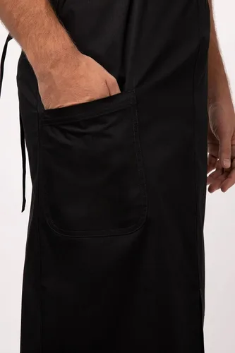 Vista 6 de Chef Works Brio Chef's Bib Delantal para hombre, Negro