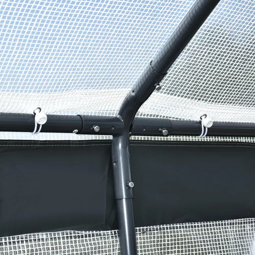 Vista 9 de Outsunny Invernadero de 10' x 7' x 7', Casa Verde Túnel para Exteriores Transitable con Cubierta de PE, Marco de Acero, 2 Puertas Enrollables