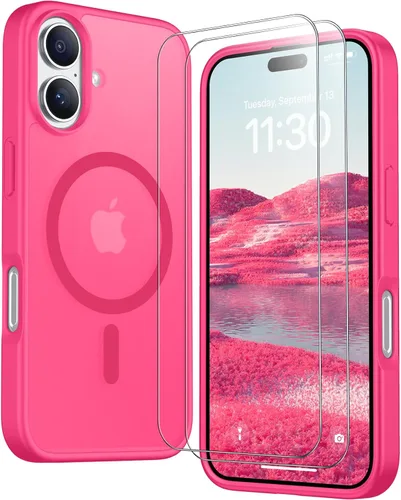 Vista 178 de SPIDERCASE Funda magnética translúcida diseñada para iPhone 11, con 2 protectores de pantalla de vidrio templado, antihuellas, para iPhone 11 de 6.1