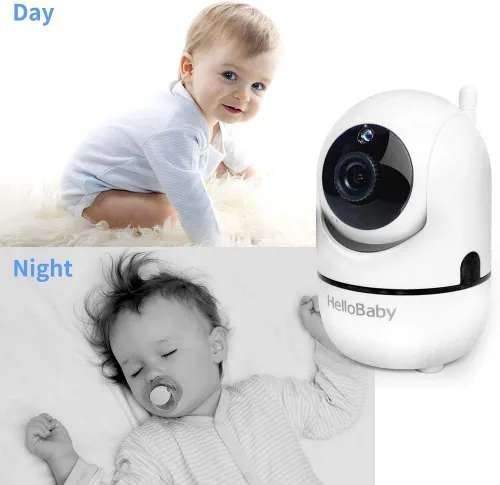 Vista 4 de HelloBaby Monitor de bebé de 3.2" con cámara y audio, sin WiFi