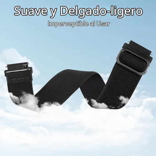 Vista 6 de Paquete de 2 correas elásticas de nailon compatibles con Amazfit Active 2/Active 3 Premium/Active, correas deportivas de repuesto suaves de 0.787