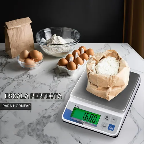 Vista 6 de Polit - Báscula digital de cocina (18 libras/8kg, 0.02 oz) báscula