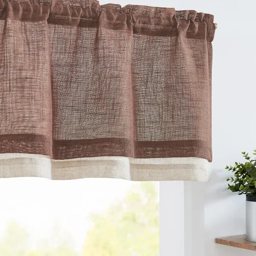 Vista 16 de jinchan Cortinas de cenefa para ventanas de 16 pulgadas, coloridos mini pompones, cenefa de cocina de granja, cenefa de gasa semitransparente