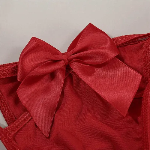Vista 5 de Sexy Lingerie Set for Women Naughty Play Harness Straps Crotchless Seamless Babydoll Strappy Boudoir Outfits