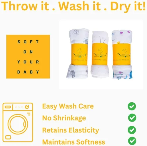 Vista 5 de REYMEY Mantas de muselina para bebés, niños y niñas, paquete de 3 mantas transpirables y agradables a la piel para bebés, artículos esenciales
