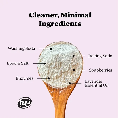 Vista 2 de Pronounce Alternativa de detergente para ropa en polvo, ingredientes más limpios. Más seguro para pieles sensibles. Lucha contra manchas y olores.