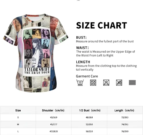 Vista 3 de Taylor ERAS Tour Swift 1989 - Camiseta de manga corta para mujer, regalo creativo para fanáticos, amantes de la música casual