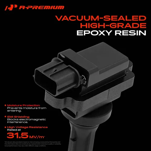Vista 7 de A-Premium Paquete de bobinas de encendido del motor compatible