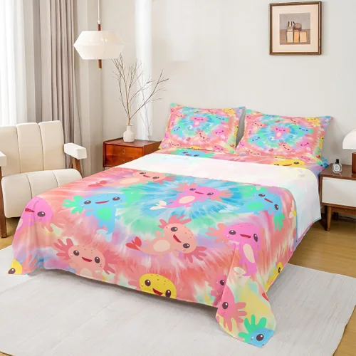 Vista 7 de Erosebridal Juego de sábanas de tamaño individual con diseño de rosas rojas, diseño floral rosa, ramas de hojas verdes, sábanas temáticas de plantas