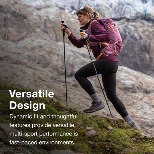 Vista 5 de Osprey Tempest Velocity 20L Mochila de senderismo para mujer, carbón oscuro/bronceado Chiru, WXS/S