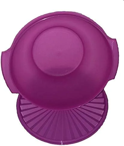 Vista 2 de Tupperware Servalier - Cuenco para servir ensalada, 17 tazas, redondo, moderno, morado, plástico, moldeado por inyección, cuenco para servir