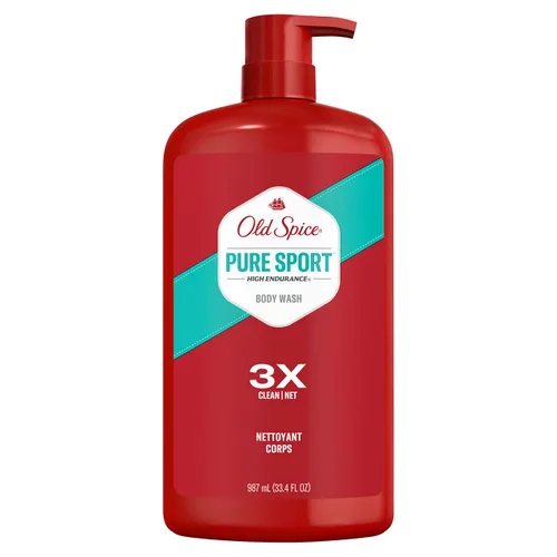 Vista 9 de Old Spice Gel de baño de alta resistencia para hombres, aroma puro deportivo, 18 onzas líquidas (18.0 fl oz)