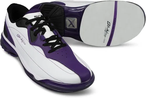 Vista 7 de KR Strikeforce Dream WhitePurple Performance Women's Bowling Shoe Left Hand with Interchangeable Soles and Heels