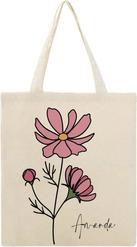 Vista 11 de Bolso de mano personalizado de la flor del nacimiento del mes del nacimiento