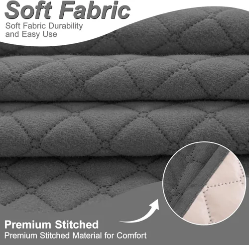 Vista 2 de Fundas para sofá seccional reclinable, 100% impermeables, funda para reclinable de terciopelo lavable, en forma de L, fundas para sofá reclinable