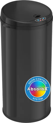 Vista 12 de iTouchless Cubo de basura sin contacto de tamaño comercial de 23 galones con sistema de control de olores AbsorbX, acero inoxidable, cubo de basura