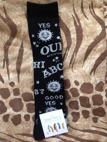 Vista 5 de Ouija Board Print - Calcetines hasta la rodilla para mujer, talla 9-11