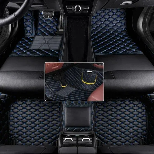 Vista 10 de Tapetes de suelo de automóvil compatibles con el 99 % de los sedán, SUV, deportivos, cobertura completa, compatible con hombres y mujeres, Negro