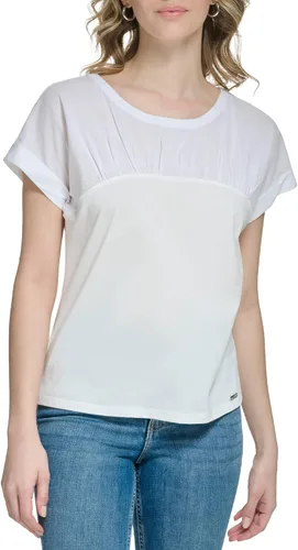 Vista 5 de Calvin Klein Blusa de punto con frente fruncido para mujer