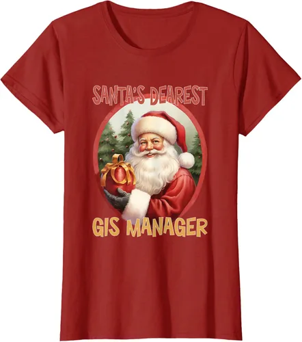 Vista 20 de GIS Manager Christmas Holiday Love Xmas T-Shirt Negro