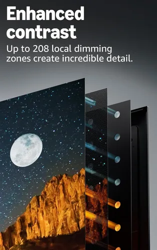 Vista 3 de Amazon Ember QLED Series de 50" (modelo más reciente): televisión inteligente 4K Ultra HD, HDR10+, Dolby Vision, Dolby Audio, procesador de cuatro