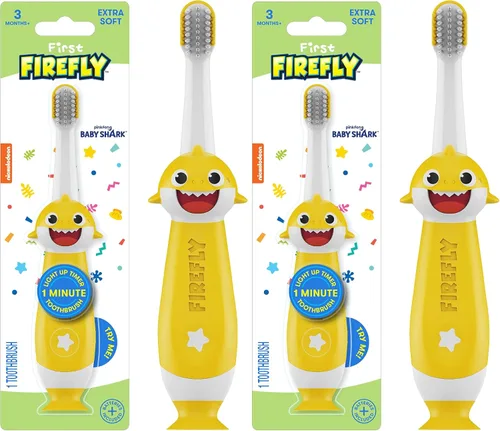 Vista 11 de FIREFLY First Firefly Training - Cepillo de dientes iluminado, tiburón bebé, amarillo