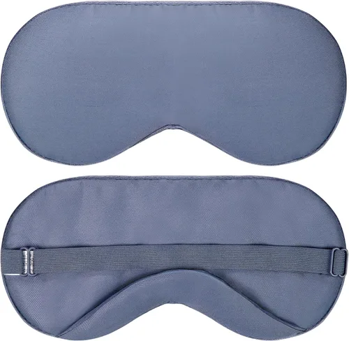 Vista 4 de Antifaz para dormir - Gris oscuro, 100% viscosa derivada de bambú - Máscara de ojos ligera con correa ajustable - Venda opaca para dormir