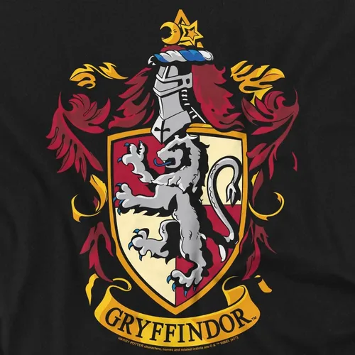 Vista 3 de Popfunk Camiseta clásica de Harry Potter Hogwarts Hufflepuff Logo para adulto