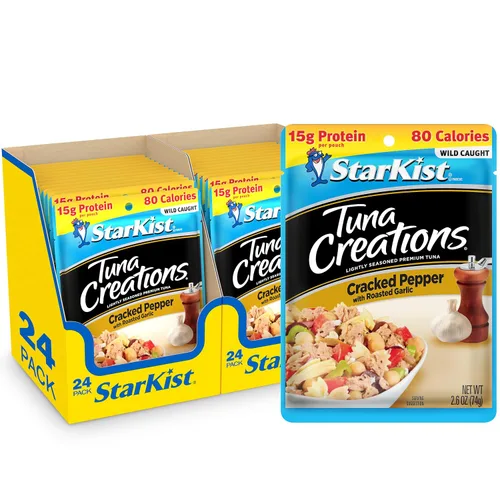 Vista 37 de StarKist Tuna Creations Ginger Sesame - Sabor de jengibre y sésamo para atún 14g Protein Per Serving, Wild Caught, Shelf Stable Seafood, Gluten