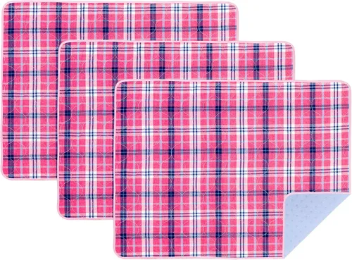 Vista 17 de OUTCREATOR® Almohadillas de cama lavables de 34" x 56" (paquete de 2), protector de colchón para incontinencia, almohadillas impermeables
