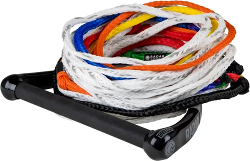 Vista 6 de RADAR Control Water Ski Rope and Handle Package - 13 Inch Handle, Non-Rotating Grip, Pre-Stretched Low-Drag Rope, Full Length End Caps, High Control