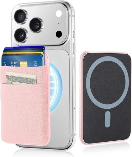 Vista 15 de Senose Compatible con la cartera Magsafe, soporte para 6 tarjetas, cartera magnética delgada y elástica para la parte posterior del teléfono Negro