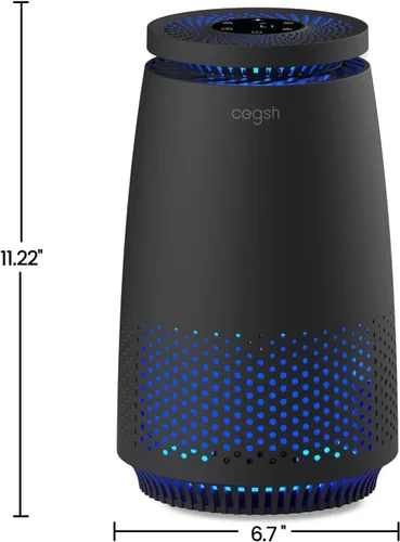 Vista 8 de Purificadores de aire para dormitorio del hogar, filtro HEPA 3 en 1 para mascotas, caspa, polvo, polen, humo, olores, limpiador de aire silencioso